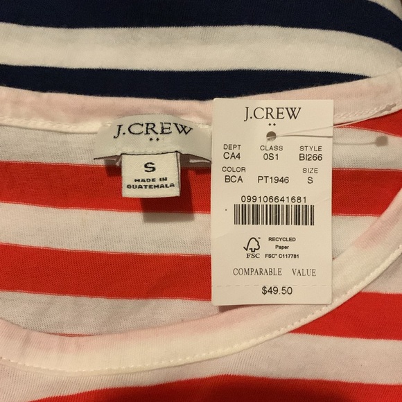 NWT J Crew Colorblock T Shirt Dress - Picture 2 of 4
